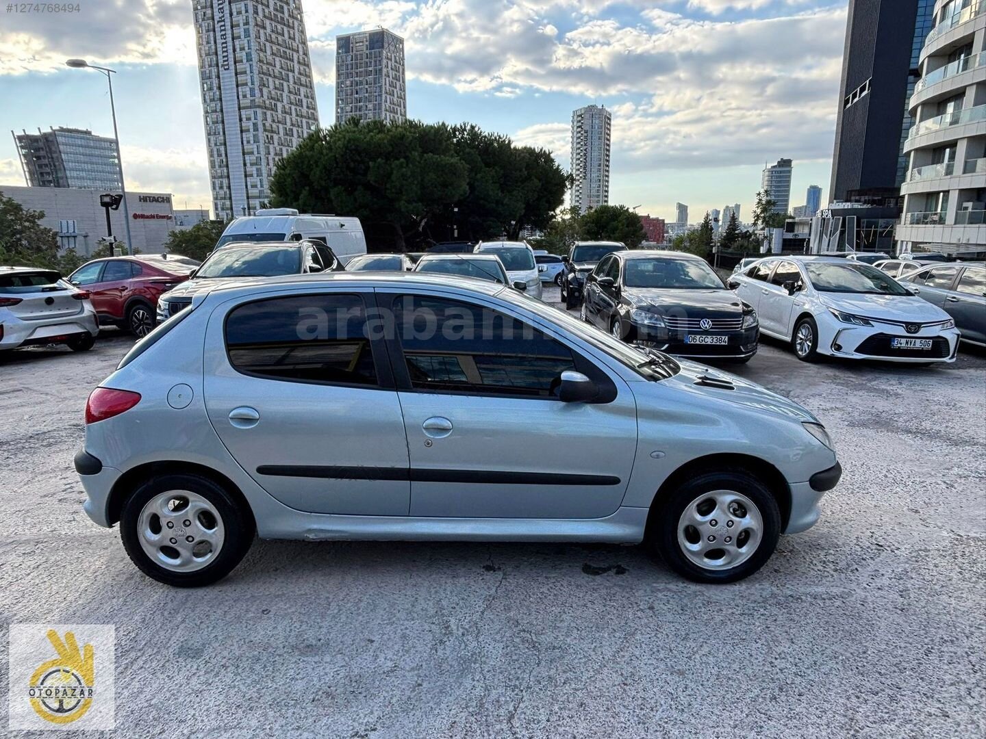 Galeriden Peugeot 206 1.4 Color Line 2002 Model İstanbul 259.000 km Gri 6