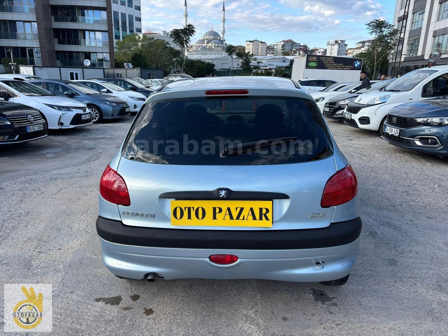 Galeriden Peugeot 206 1.4 Color Line 2002 Model İstanbul 259.000 km Gri 4
