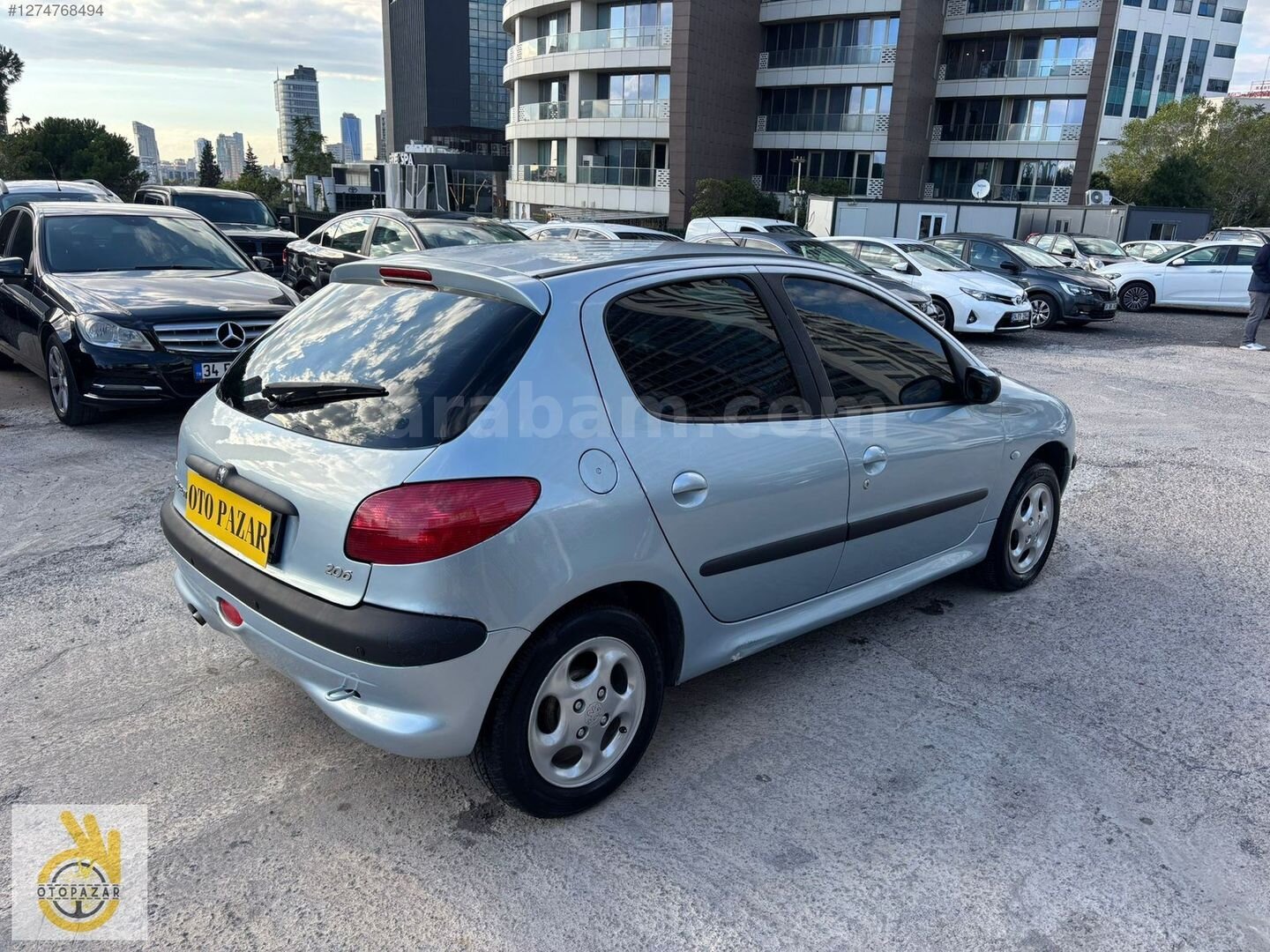 Galeriden Peugeot 206 1.4 Color Line 2002 Model İstanbul 259.000 km Gri 5
