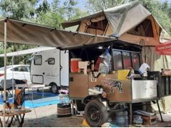 Özel yapım Çadırlı römork çekme karavan