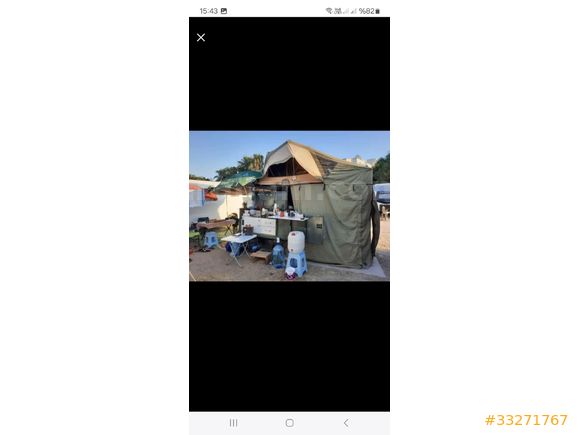 Özel yapım Çadırlı römork çekme karavan
