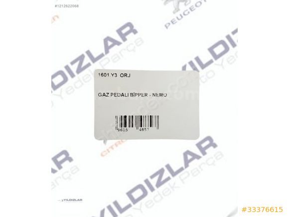GAZ PEDALI 1601Y3