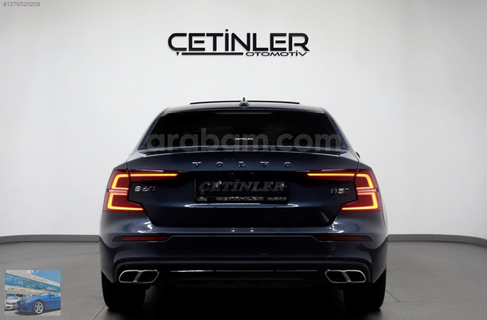ÇETİNLERDEN 2020 VOLVO S60 2.0 B5 MAVİ İÇİ TABA HATASIZ BOYASIZ 2
