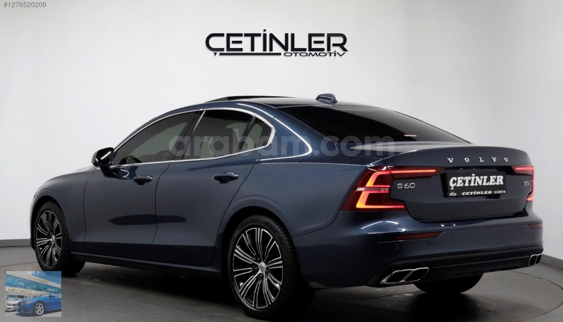 ÇETİNLERDEN 2020 VOLVO S60 2.0 B5 MAVİ İÇİ TABA HATASIZ BOYASIZ 7