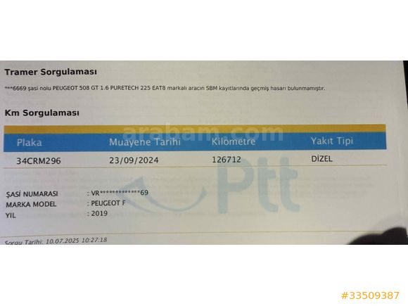 2020 TRAFİĞE CIKIŞLI TRAMERSİZ