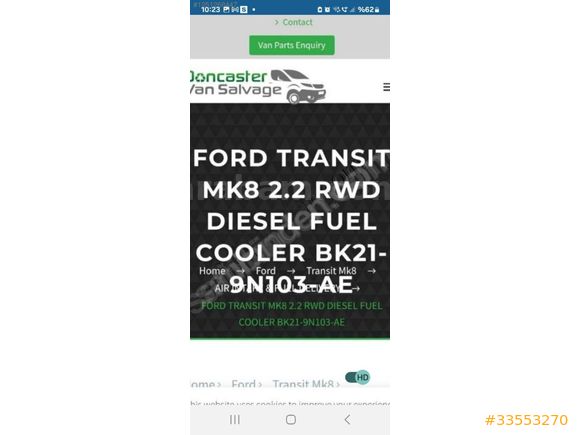 Ford transit radyatör