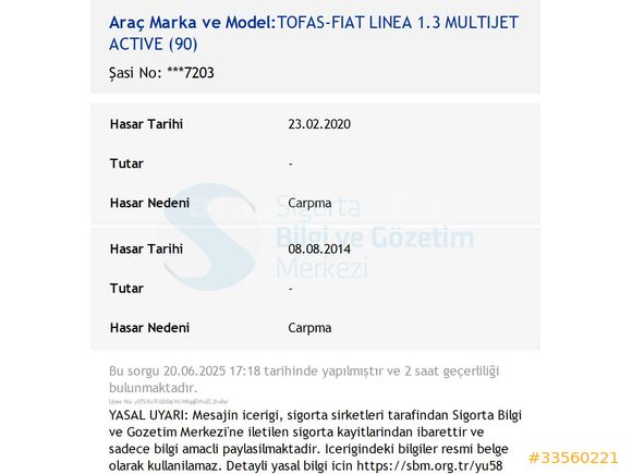 Sahibinden Fiat Linea 1.3 Multijet Active Plus 2011 Model