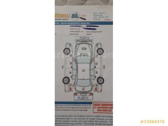 Sahibinden Renault Megane 2.0 RXT 1999 Model