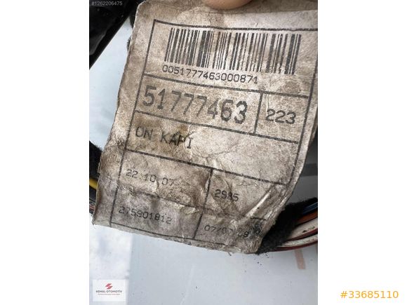 FIAT DOBLO SOL ÖN KAPI TESİSATI 51777463
