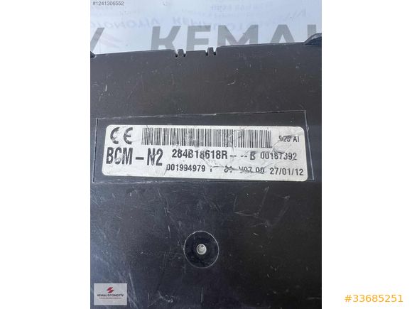 RENAULT MASTER 3 KANGOO 3 UCH BCM BEYNİ 284B18618R