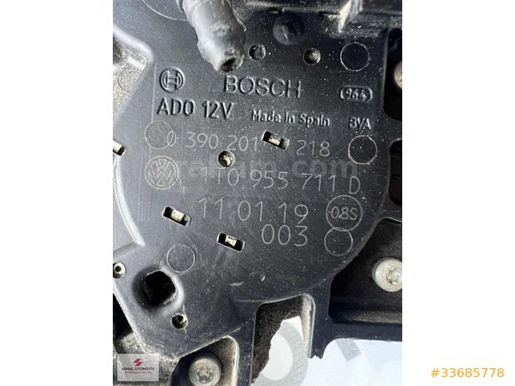 VW CADDY ARKA SİLECEK MOTORU 1T0955711D 0390201218