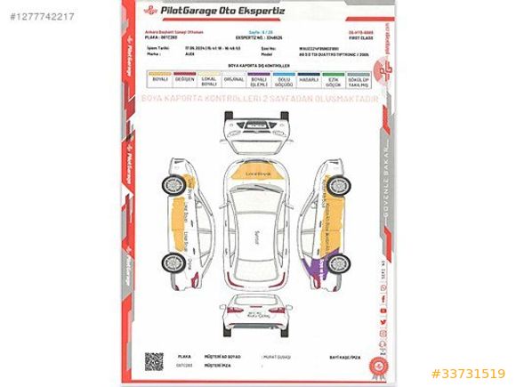 A6 3.0TDİ Quattro özel TC Plkalı