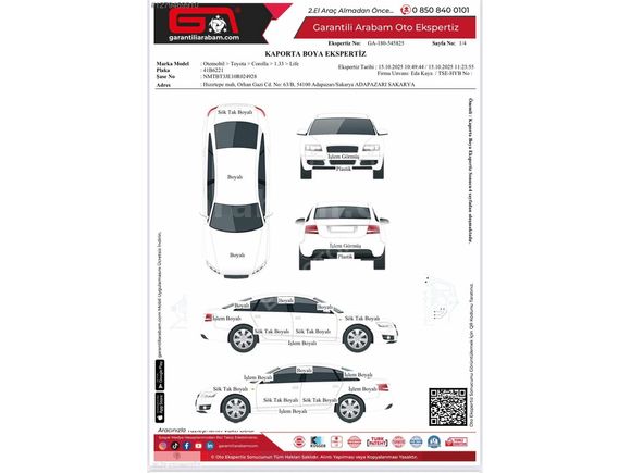 COROLLA 2015 1.33 LİFE 113.BİN KMDE TRAMERSİZ+DEĞİŞENSİZ EXPERLİ