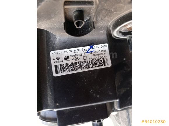 RENAULT EXPRESS SOL FAR LED Lİ ORJİNAL 2021 2024 UYUMLU