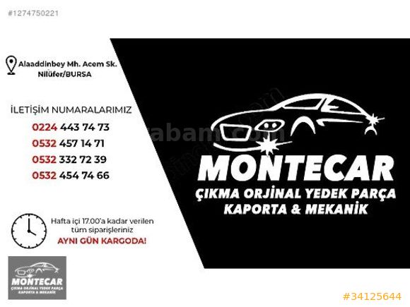 RENAULT EXPRESS ŞAMANDIRA HATASIZ ORJİNAL ÇIKMA MONTECAR