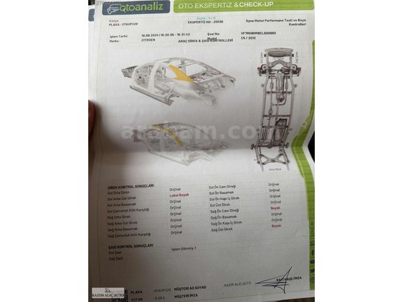 243 BİN KM DE CİTROEN C5 E-HDİ OTOMATİK SANROFLU/G.KAMERA