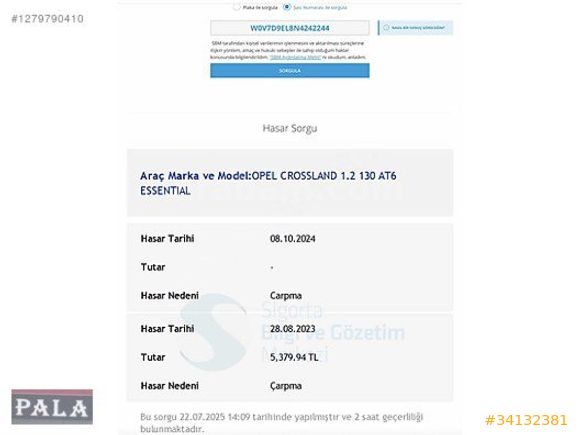 Galeriden Opel Crossland 1.2 T Essential 2022 Model Diyarbakır