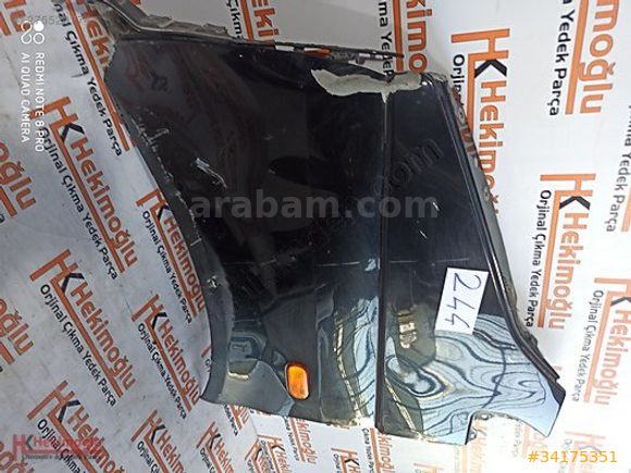 VW TRANSPORTER T5 2004-2009 SOL ÖN ÇAMURLUK ORJİNAL HASARLI SİYA