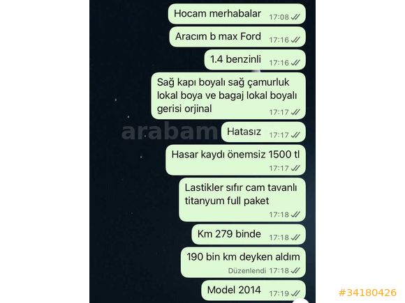 FULL +FULL PAKET TİTANYUM KONUŞAN PAKET CAM TAVANLI B MAX