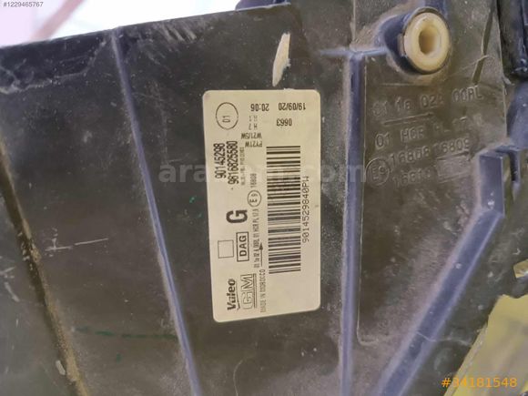 OPEL COMBO E SOL FAR ÇIKMA ORJİNAL YEDEK PARÇA