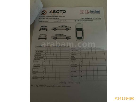 Sahibinden Fiat Egea 1.3 Multijet Easy Plus 2020 Model Niğde