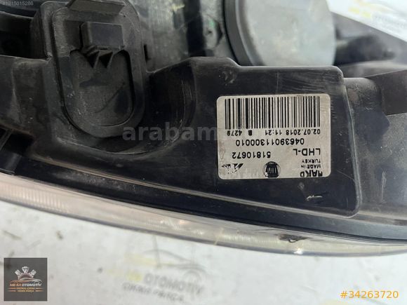 FİAT DOBLO SOL ÖN FAR OPEL COMBO SOL ÖN FAR 51810672