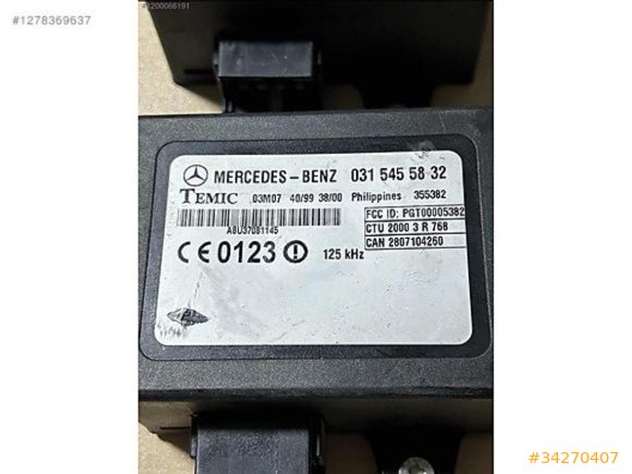 0315455832 MERCEDES W638 VİTO SPRINTER İMMOBİLİZER İMO BEYNİ