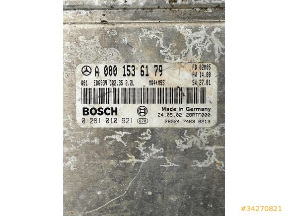 A0001536179 CR2.35 2.2L SPRİNTER 313 CDİ MOTOR BEYNİ 0281010921