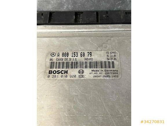 A0001536079 CR2.35 2.2L SPRİNTER 313 CDİ MOTOR BEYNİ 0281010920