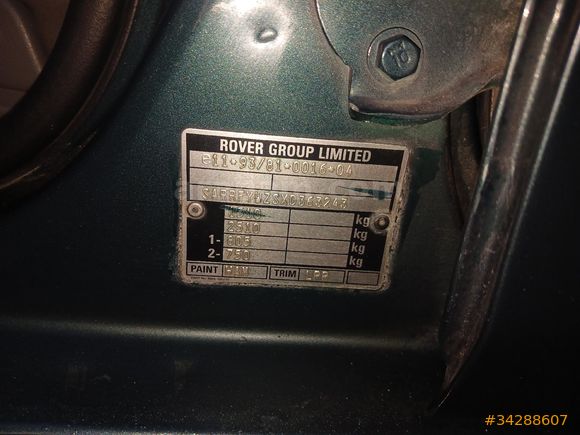 ÇOK ACİL SATILIK ROVER 216Sİ 1999 MODEL