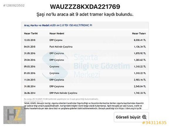 Galeriden Audi A4 Sedan 2.0 TDI Quattro 2013 Model Kahramanmaraş