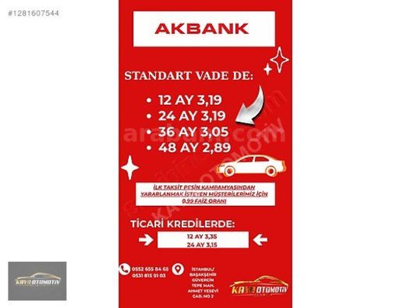 0,99 ORANLARLA 12,24,36,48 KREDİ DESTEĞİ **8 AY SIFIR FAİZ