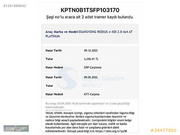 ORDU EKİP OTODAN 2015 SSANGYONG RODİUS 2.0 4X4 AT 7 KİŞİLİK FULL