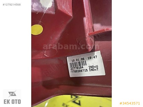 7700308715 Kangoo 1 sol stop valeo tek kapak