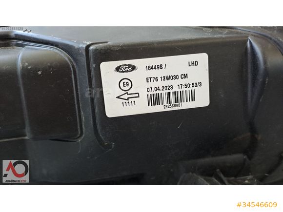 FORD TOURNEO COURİER SOL FAR ORJİNAL ÇIKMA