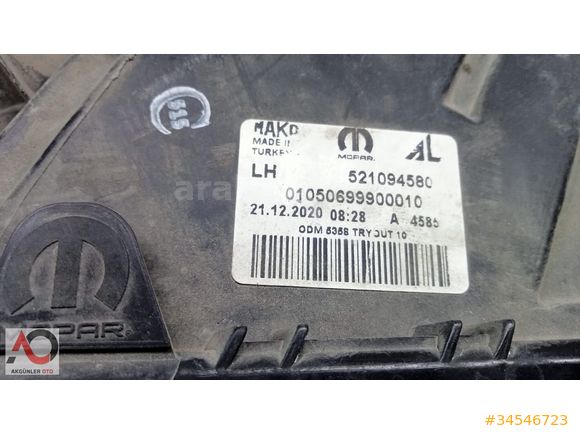 FİAT DOBLO 4 SOL FAR ORJİNAL ÇIKMA