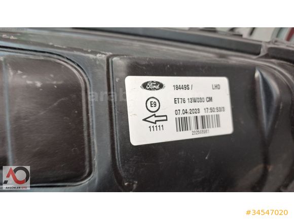 FORD TOURNEO COURİER SOL FAR ORJİNAL ÇIKMA