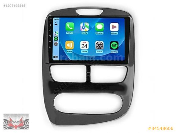 Renault Clio 9 inç Carplay Androidauto Android Multimedya Sistem