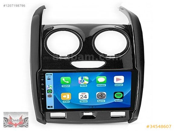 Dacia Duster 9 inç Carplay Androidauto Android Multimedya Sistem