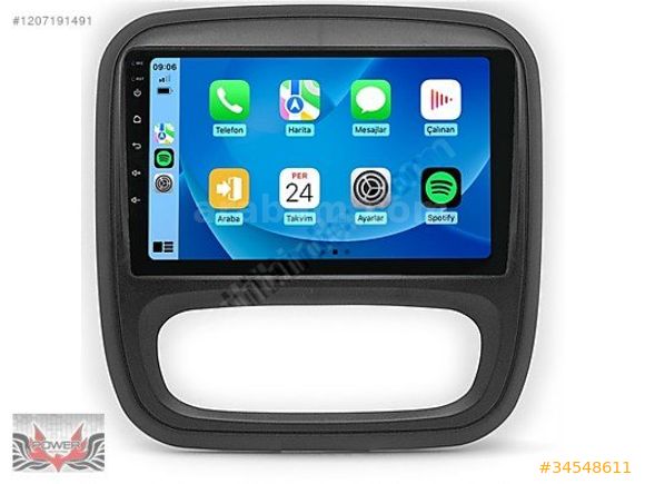 Renault Trafic 9 inç Carplay Androidauto Android Multimedya Sist