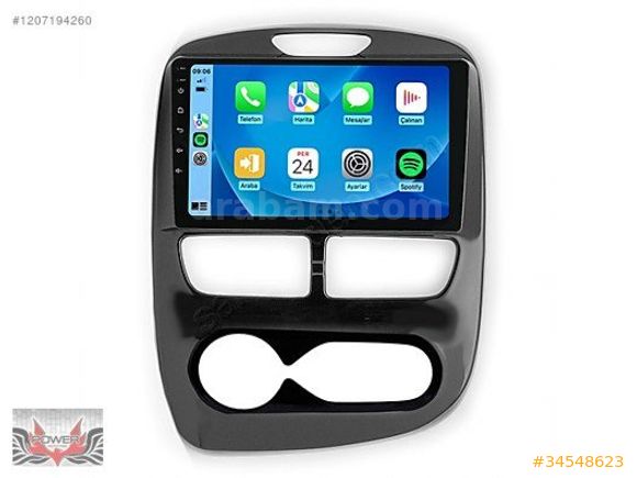 Renault Clio 9 inç Carplay Androidauto Android Multimedya Sistem