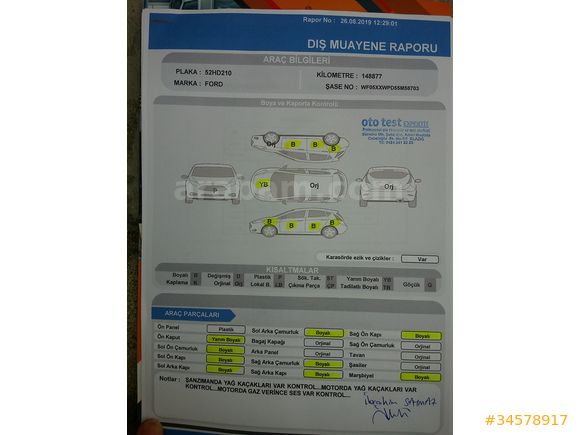 Sahibinden Ford Focus 1.6 Trend 2005 Model Elazığ 209.800 km Gri