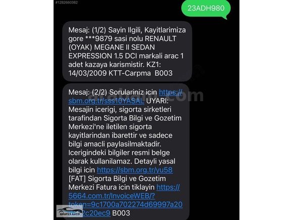 MASRAFSIZ MEGANE TOFAŞ PARASINA