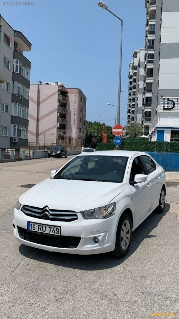 Galeriden Citroen C-Elysée 1.6 HDi Confort 2015 Model Bursa 272.000 km Beyaz 3
