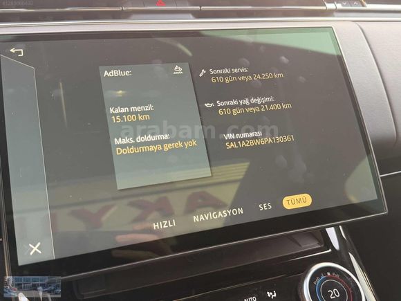BAYİ 2023 RANGE ROVER SPORT D300 DYNAMIC HSE 22'JANT+ELKT BASAMK