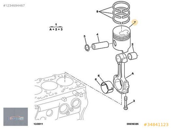 8771797STD PİSTON SEGMAN 94,40mm STD BOXER-DUCATO 2.8 HDI