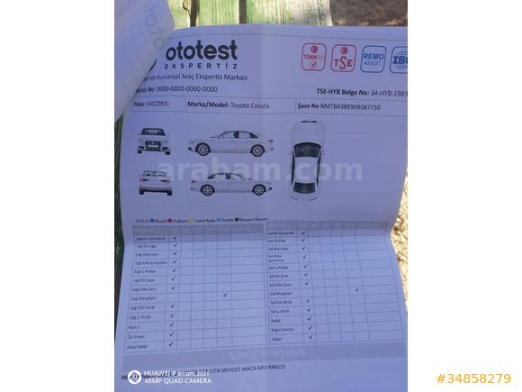 Sahibinden Toyota Corolla 1.5 Vision 2023 Model