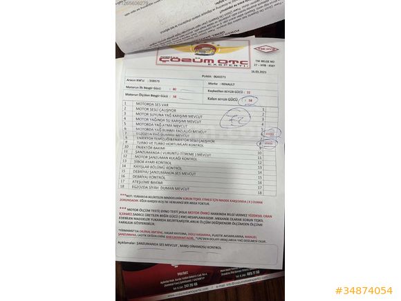 PAMUK AUTODAN RENUALT MEGANE 15.DCI