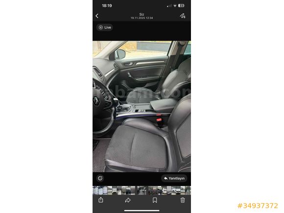 Sahibinden Renault Megane 1.5 dCi Icon 2018 Model 