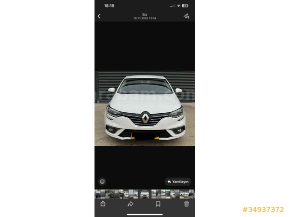 Sahibinden Renault Megane 1.5 dCi Icon 2018 Model 